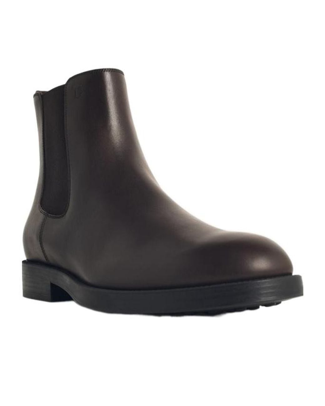 Tod's Black Round Toe Chelsea Boots for men