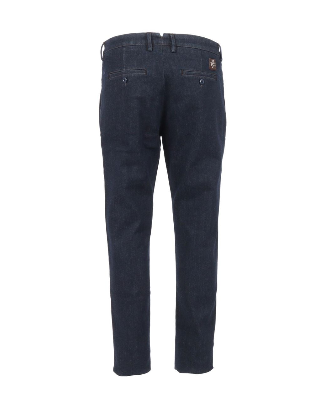Jacob Cohen Blue Welt-Pockets Belt-Loops Trousers for men