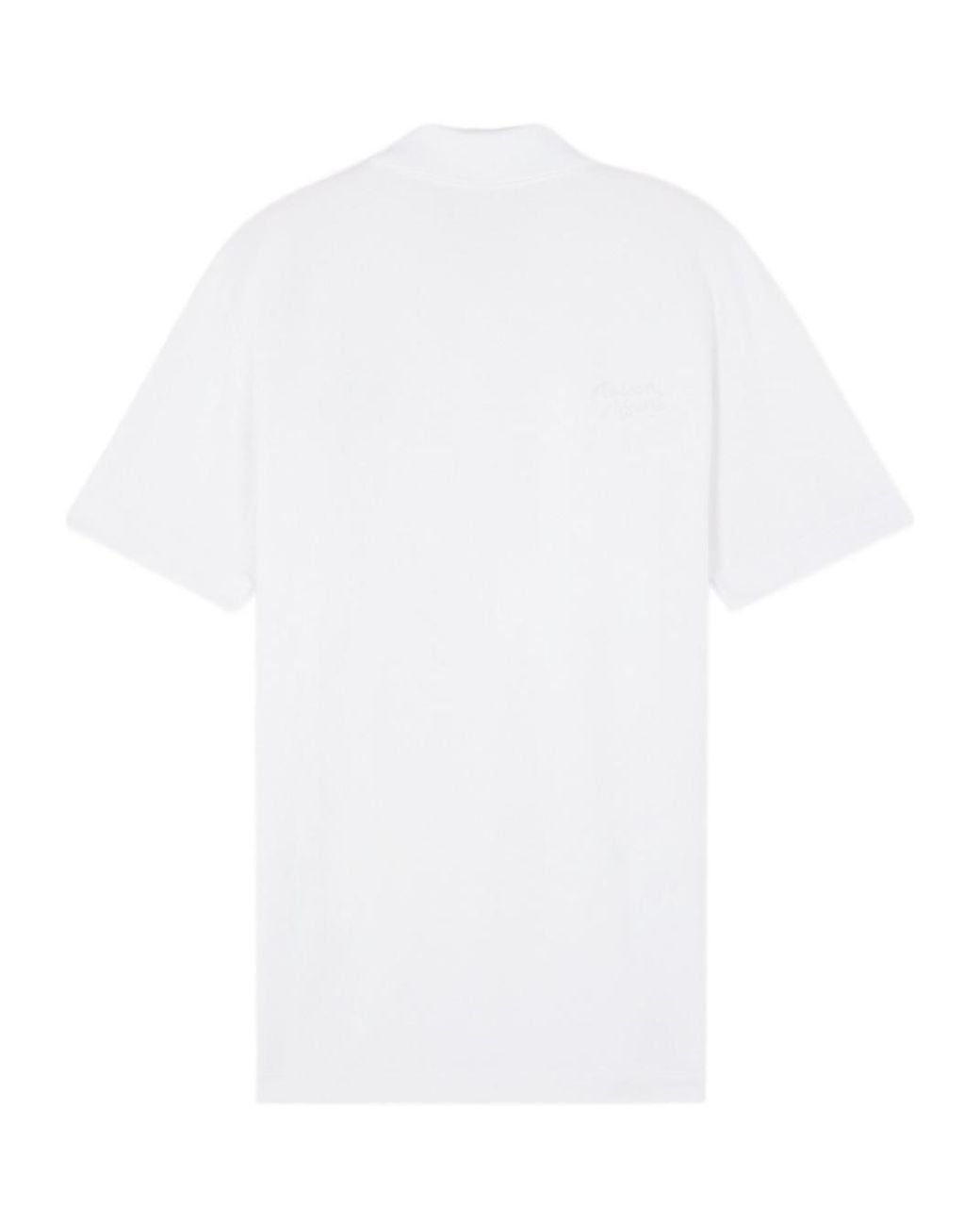 Maison Kitsuné White Maison Kitsuné Handwriting Comfort Polo Shirt for men