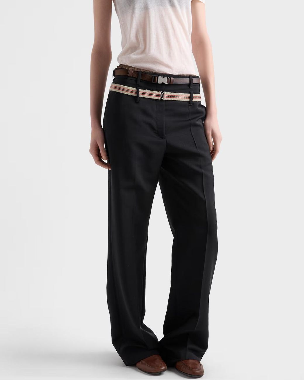 Prada Black Kid Mohair Pants