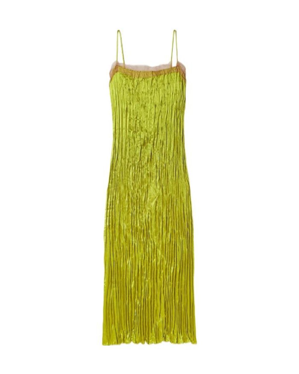 Jason Wu Green Hammered Silk Satin Midi Dress