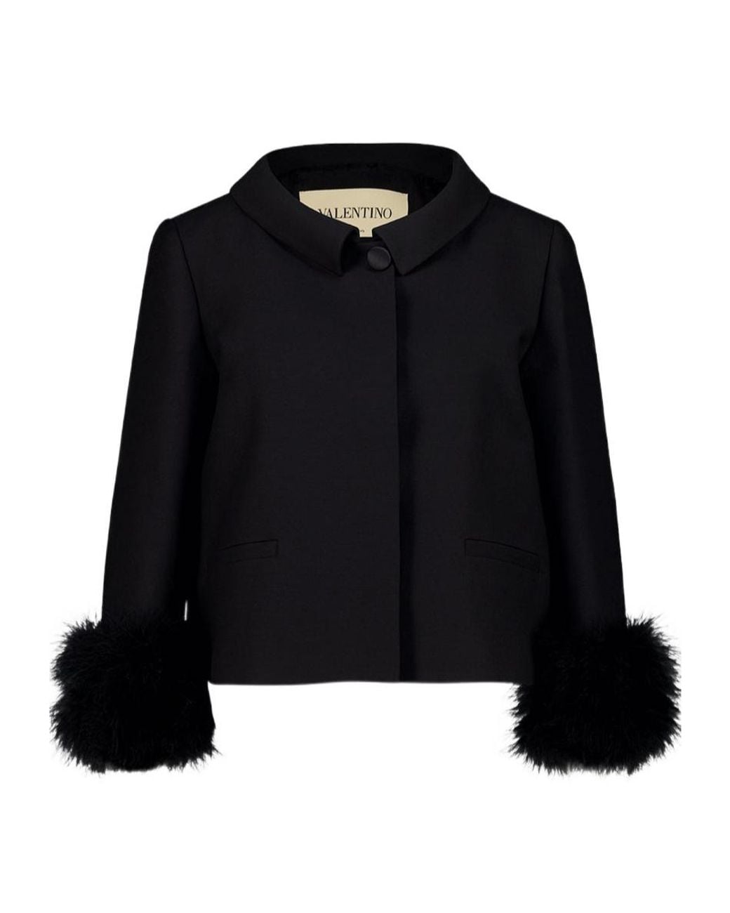 Valentino Black Button Detailed Long-Sleeved Jacket