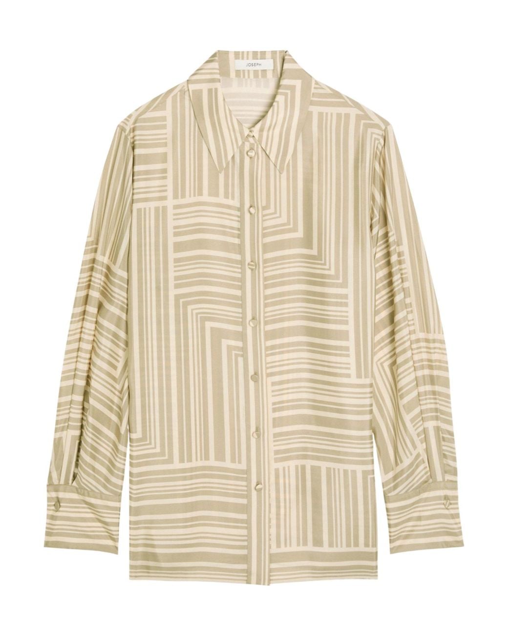 Joseph Natural Striped Long-Sleeved Shirt