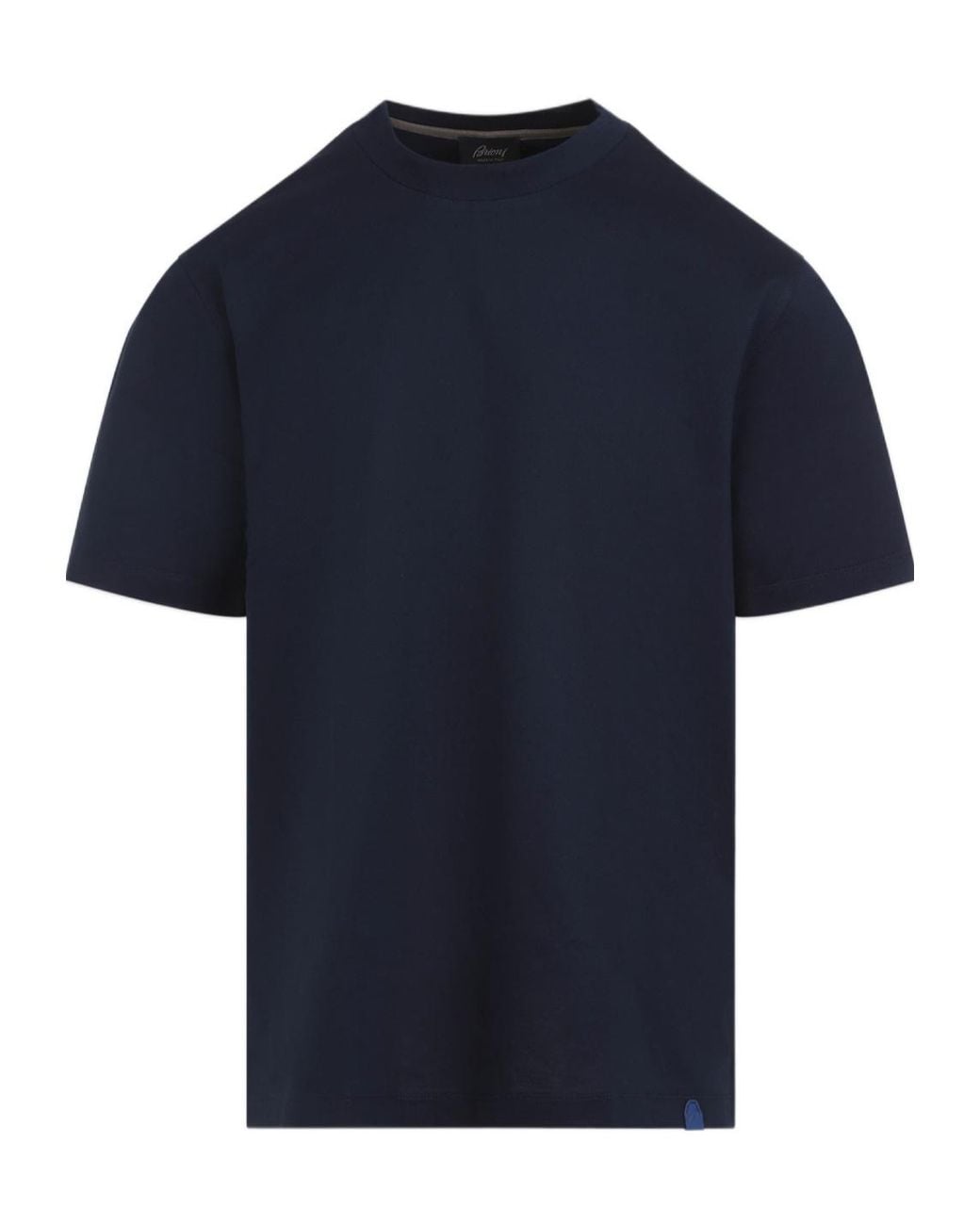 Brioni Blue Cotton T-Shirt for men