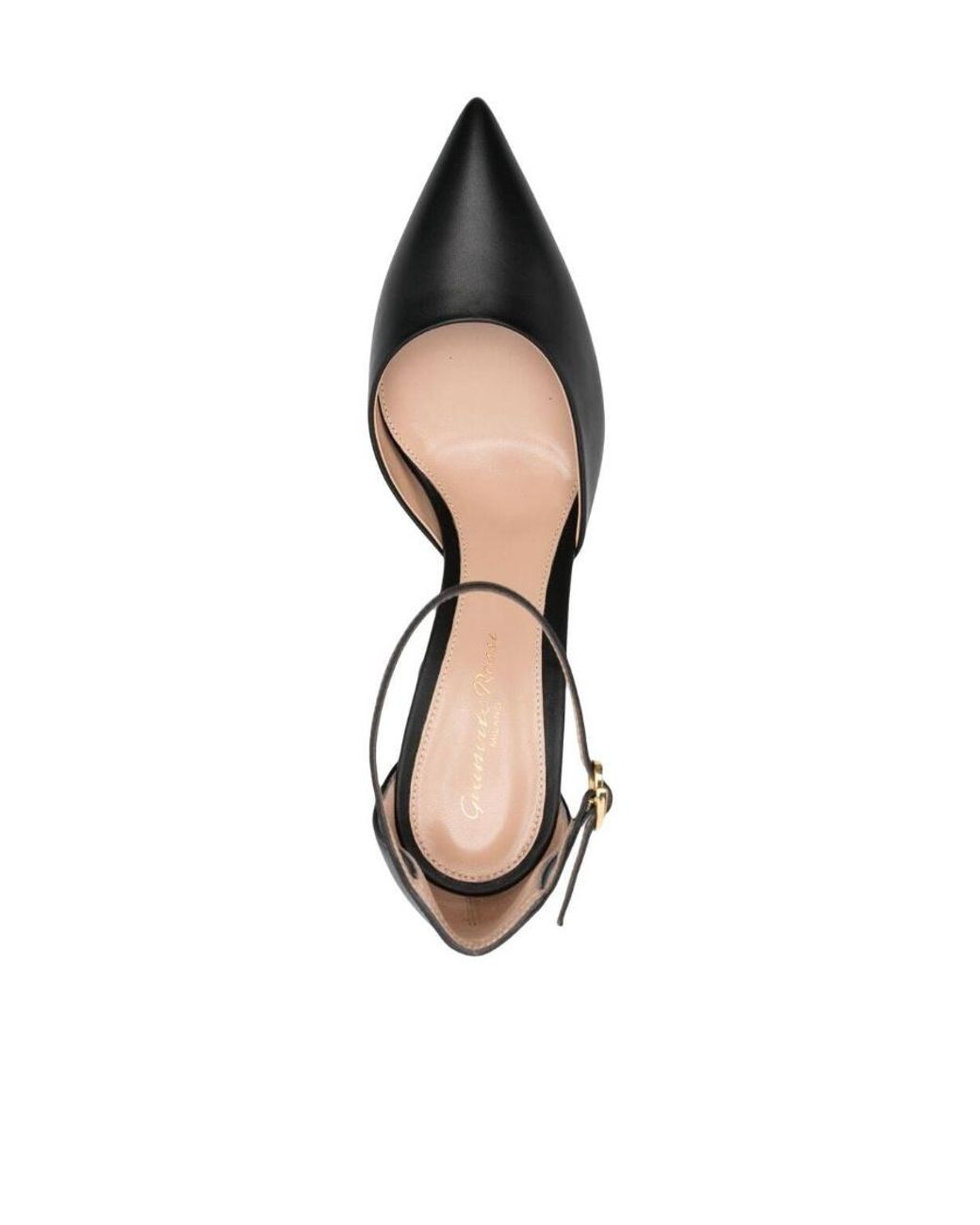 Gianvito Rossi Black Piper Anklet 100Mm Leather Pumps