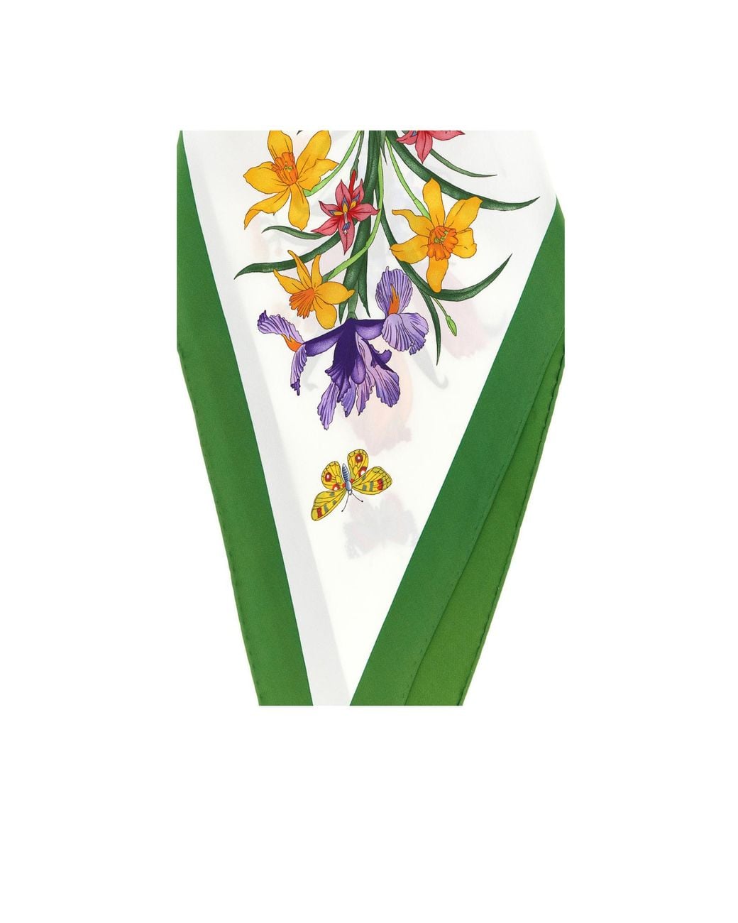 Gucci Green Flora Diamond-Shape Scarf
