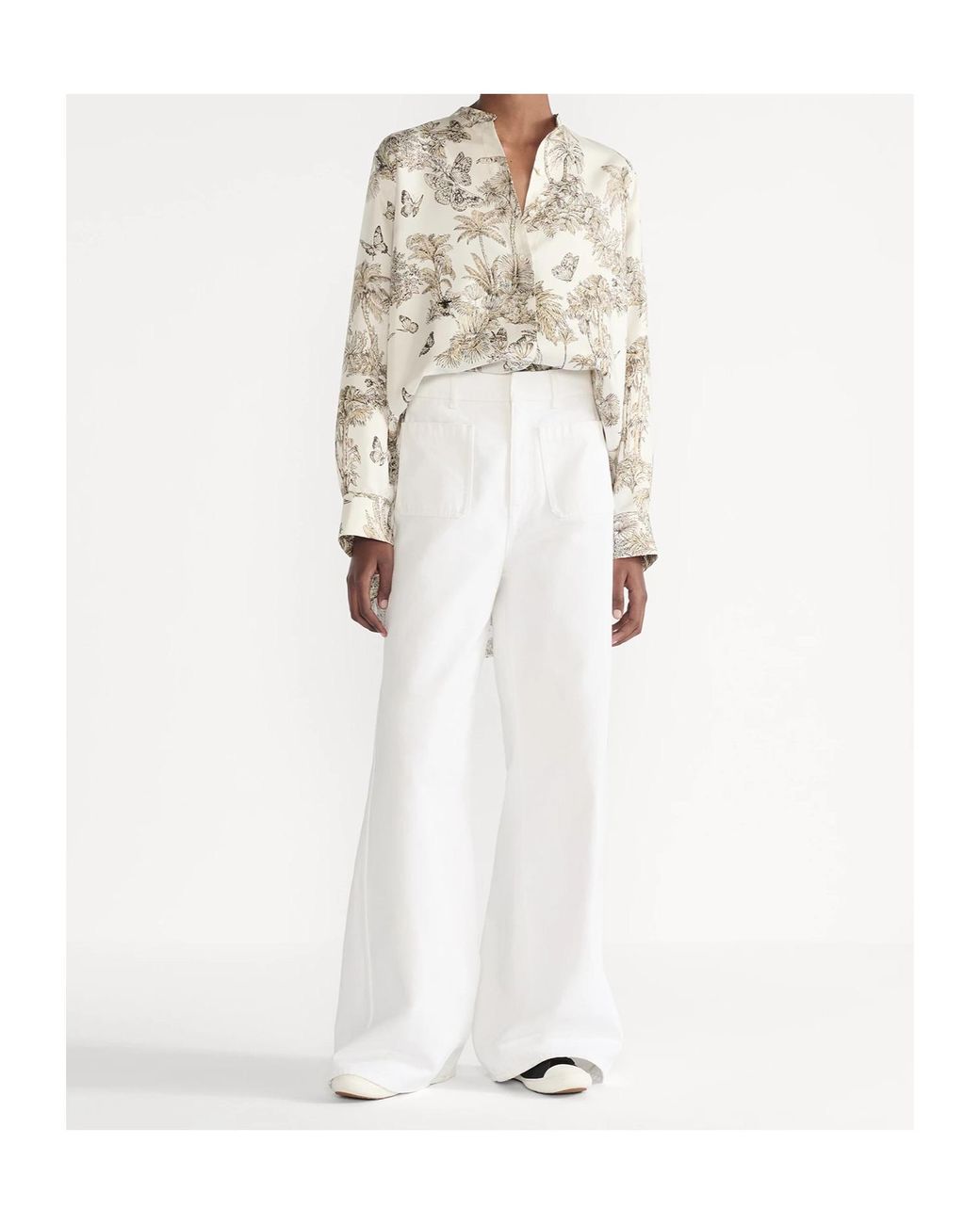 Dior White Iviera Long Blouse