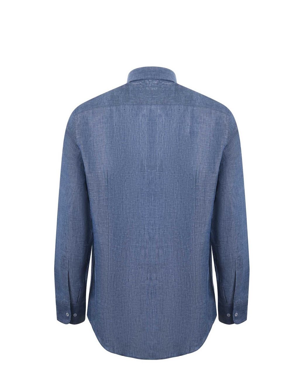 Etro Blue Logo Embroidered Regular Fit Shirt for men