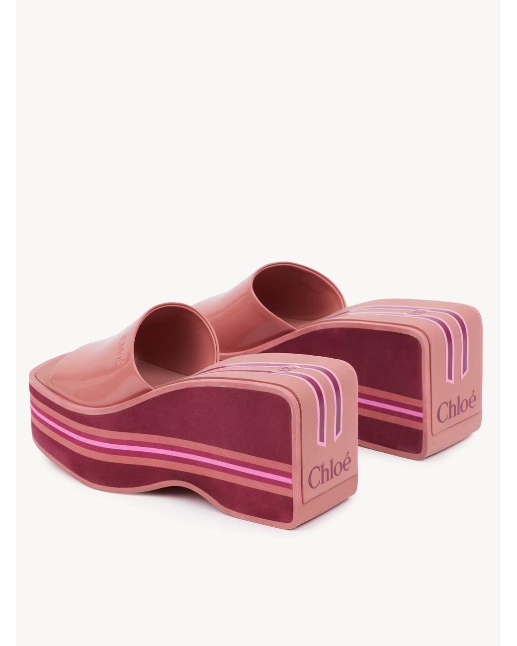 Chloé Red Chloé Swimming Cool Platform Heeled Sandals