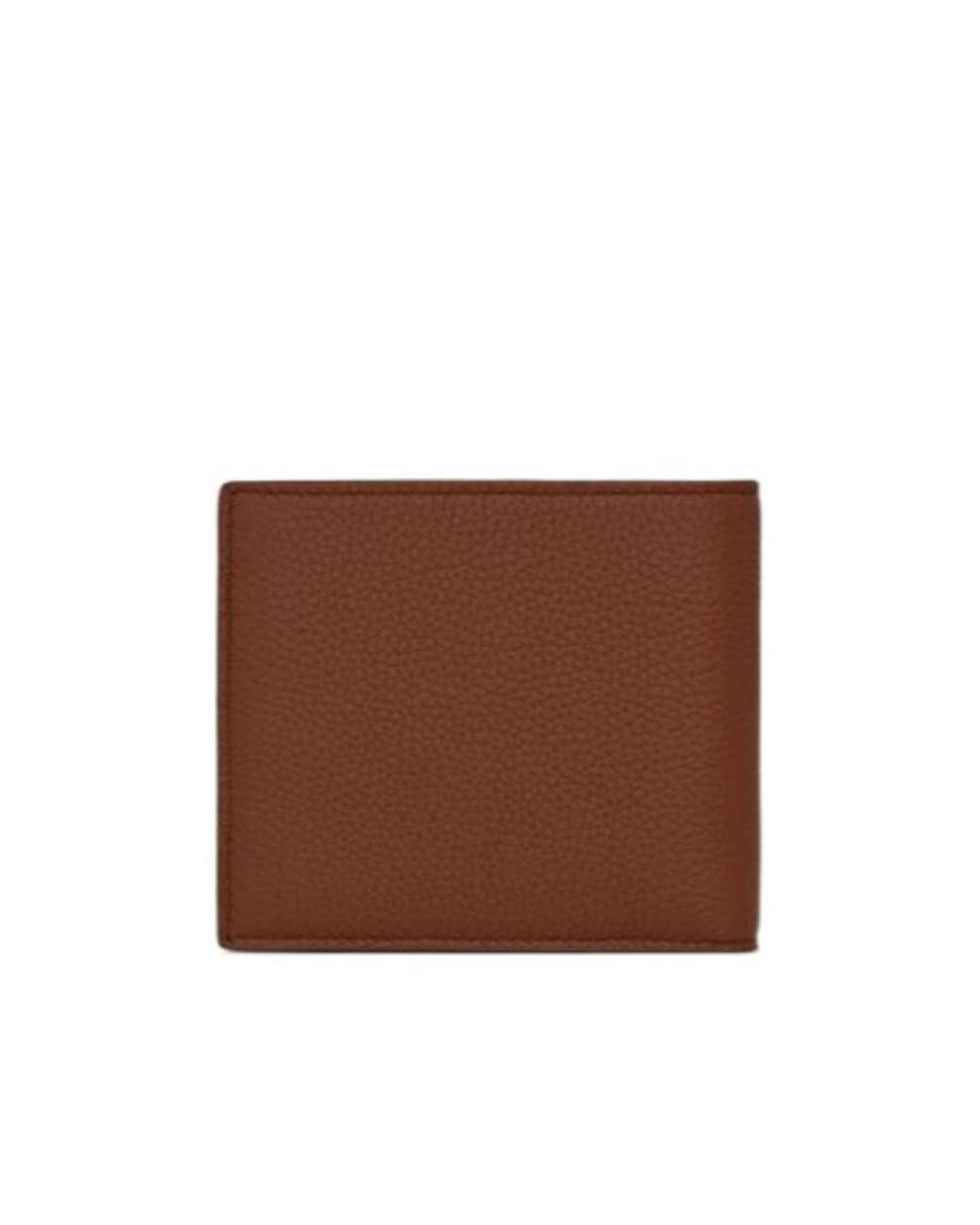 Saint Laurent Brown Logo-Detail Leather Wallet for men