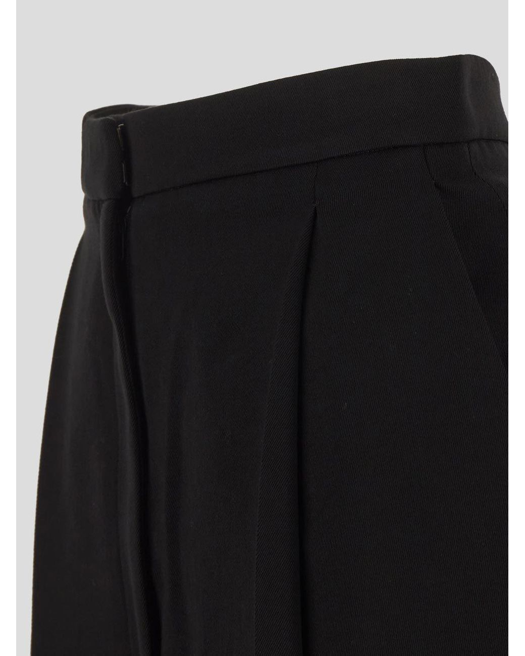Khaite Black Ashford High-Waisted Tapered Leg Trousers
