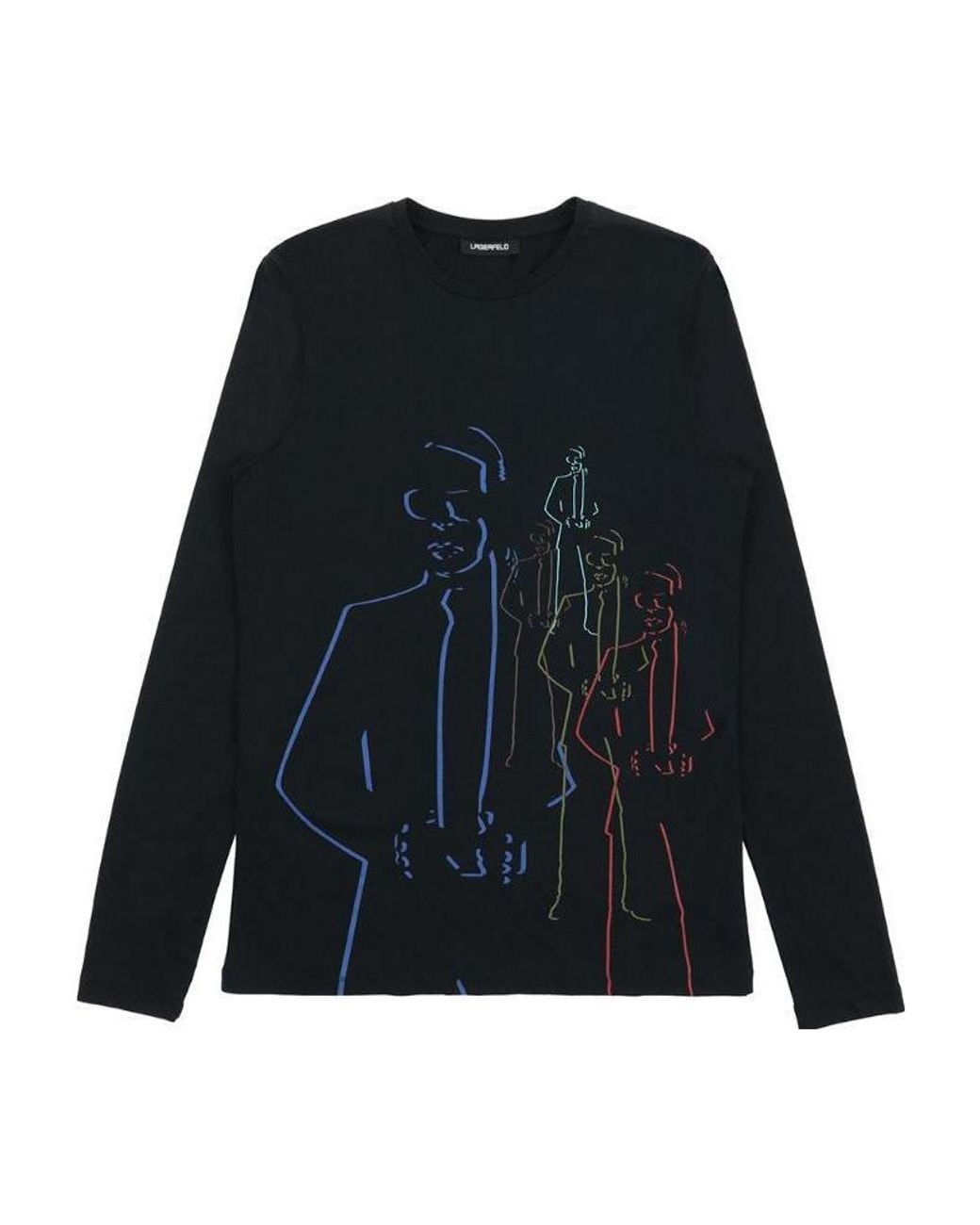 Karl Lagerfeld Black Printed T-Shirt for men