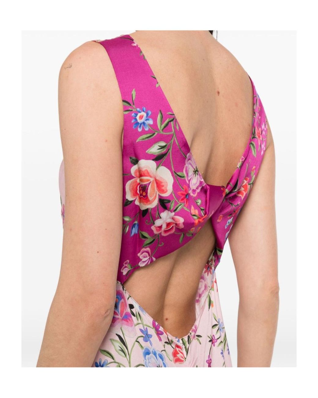 Liu Jo Pink Long Flowery Dress
