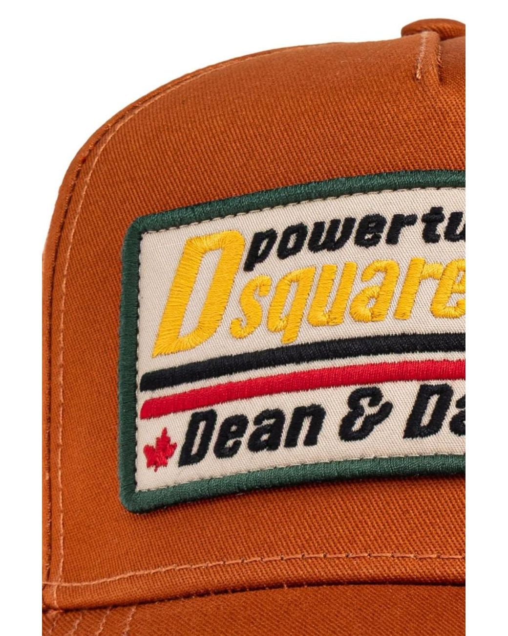 DSquared² Orange Logo Patch Baseball Cap for men