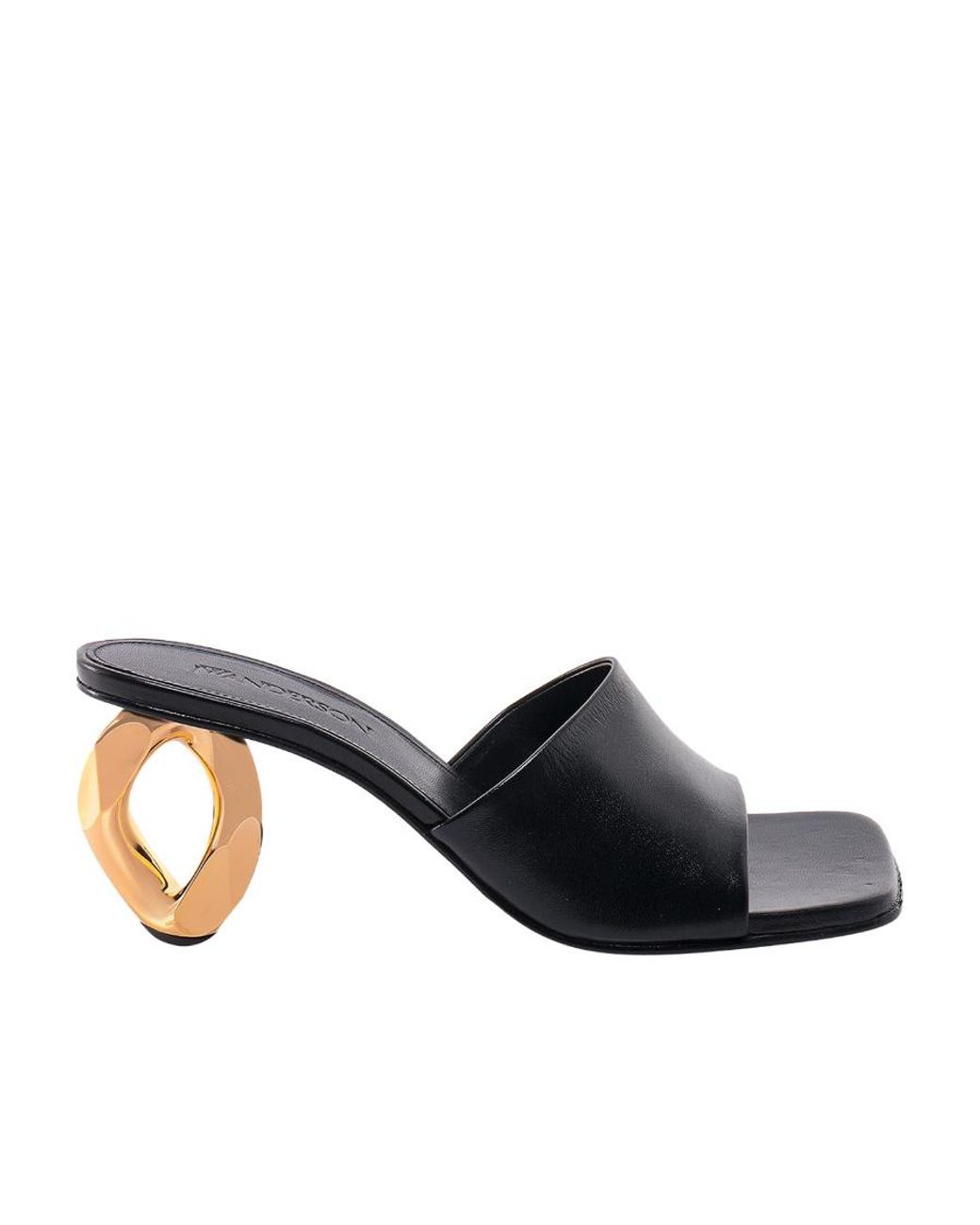 J.W. Anderson Black Square-Headed High-Heeled Sandals