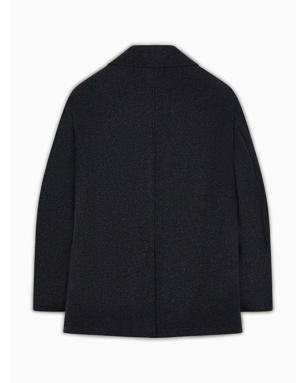 Canali Blue Double-Breasted Coat for men