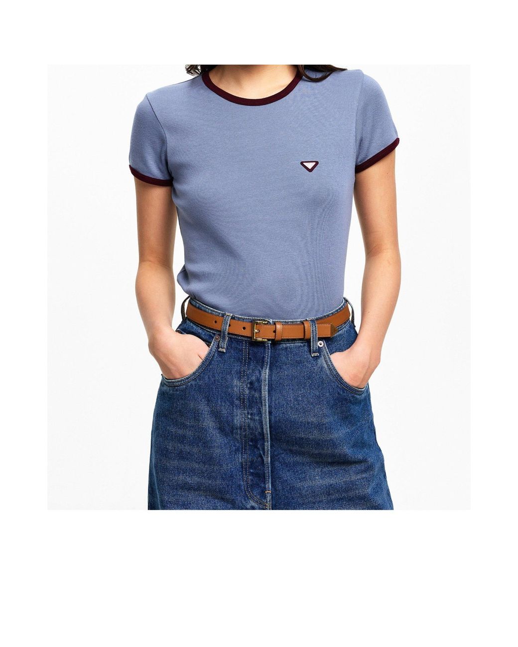 Prada Blue Logo T-Shirt