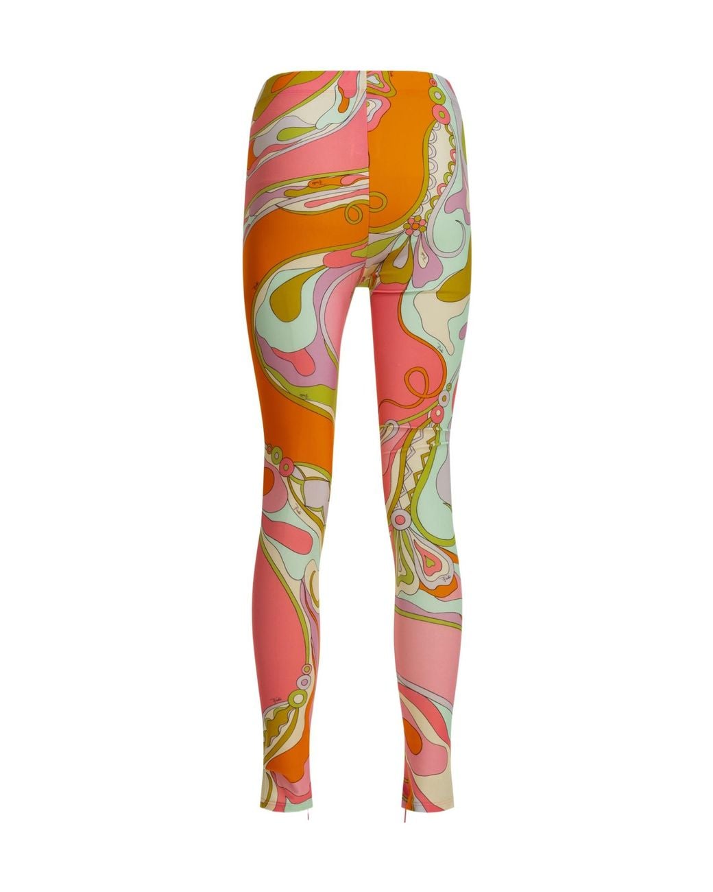 Emilio Pucci Red Pucci Orchidee Printed Leggings