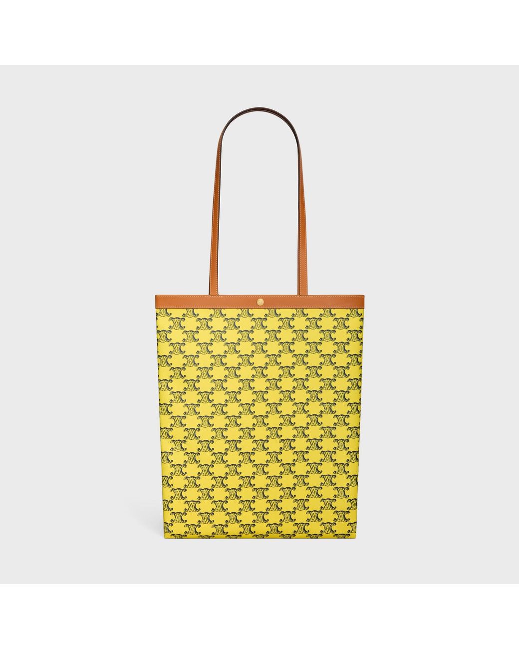 Céline Yellow Medium Flat Shopper