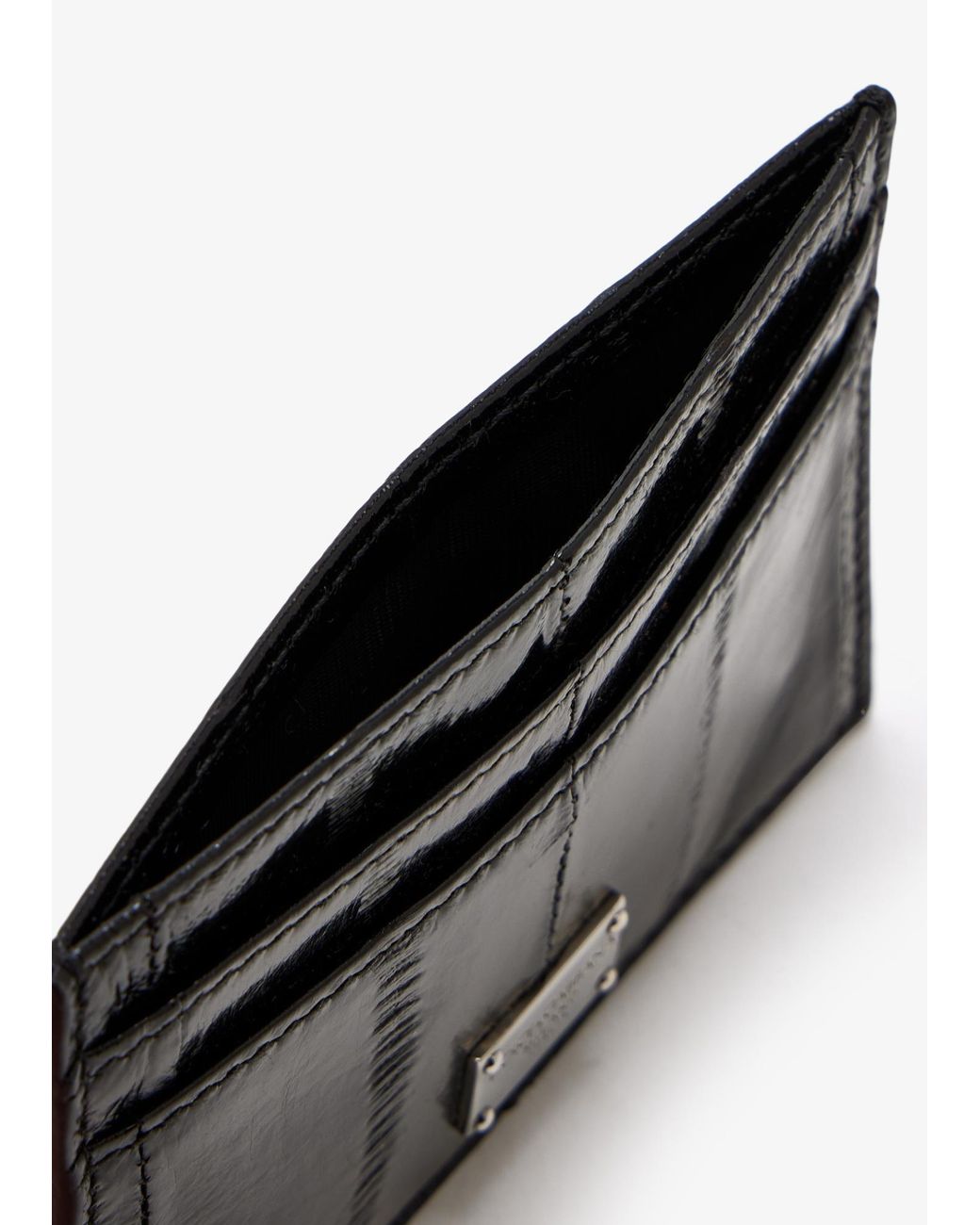 Dolce & Gabbana Black Logo Plaque Embossed Card Holder for men