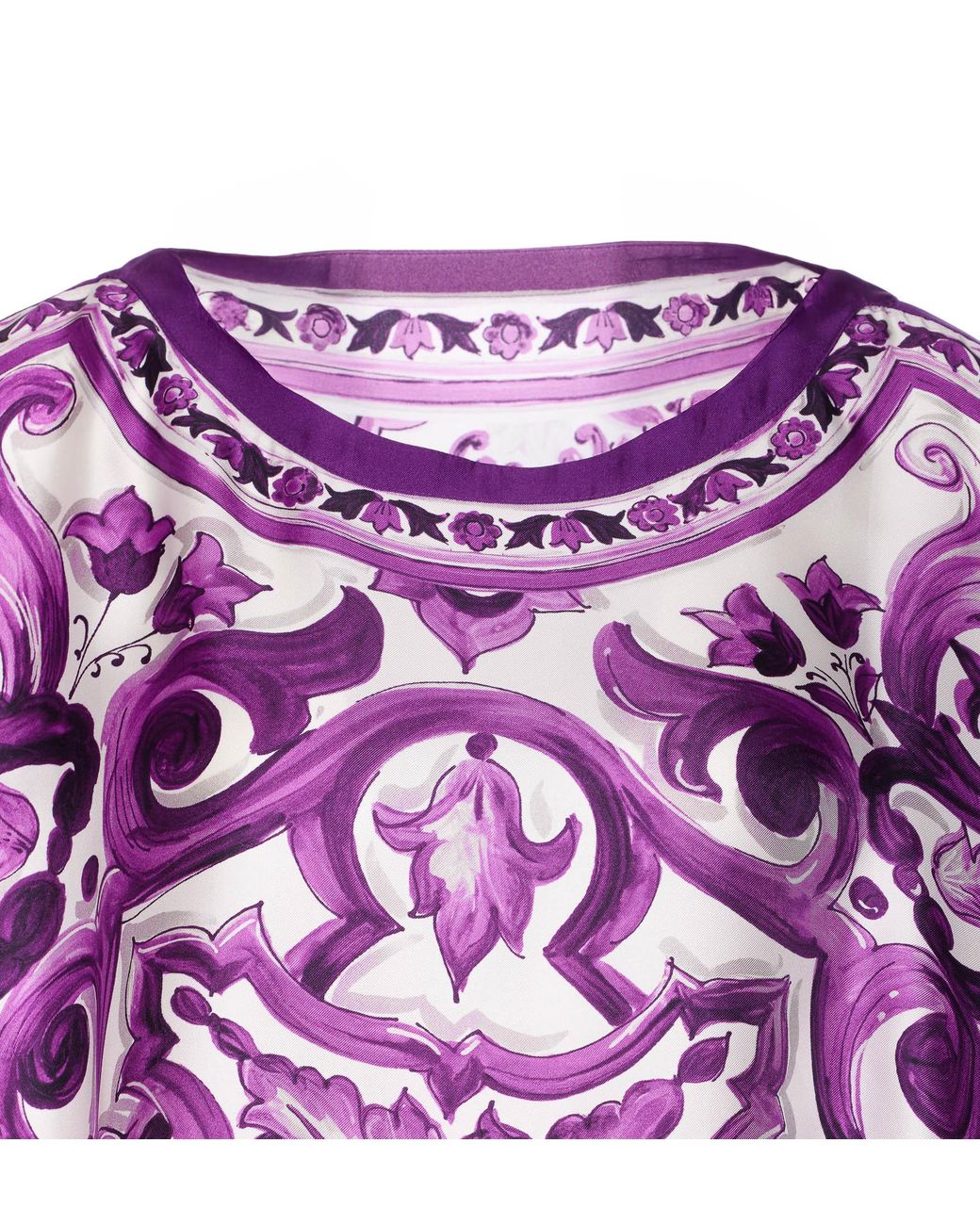 Dolce & Gabbana Purple Graphic Printed Flared Hem Mini Dress