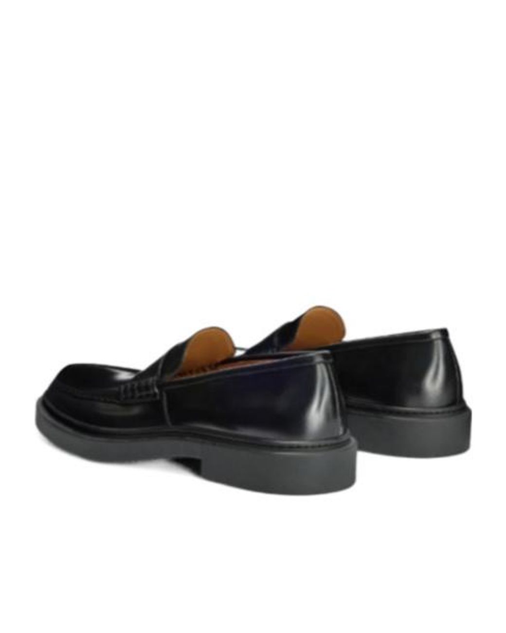 Jil Sander Black Slip-On Penny Loafers for men