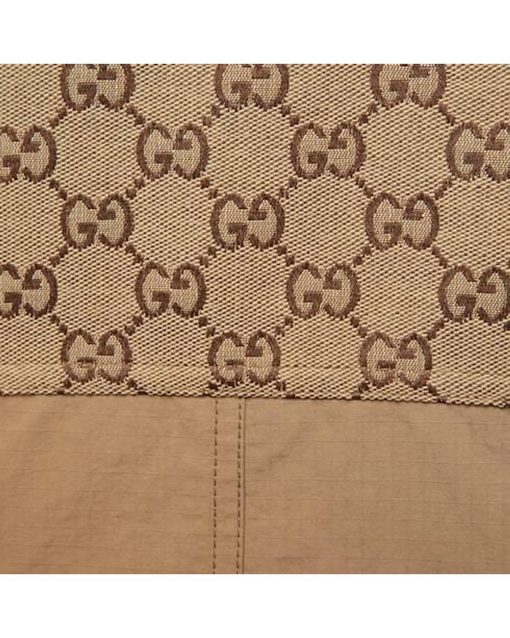 Gucci Natural Hooded Pattern-Detail Coat for men