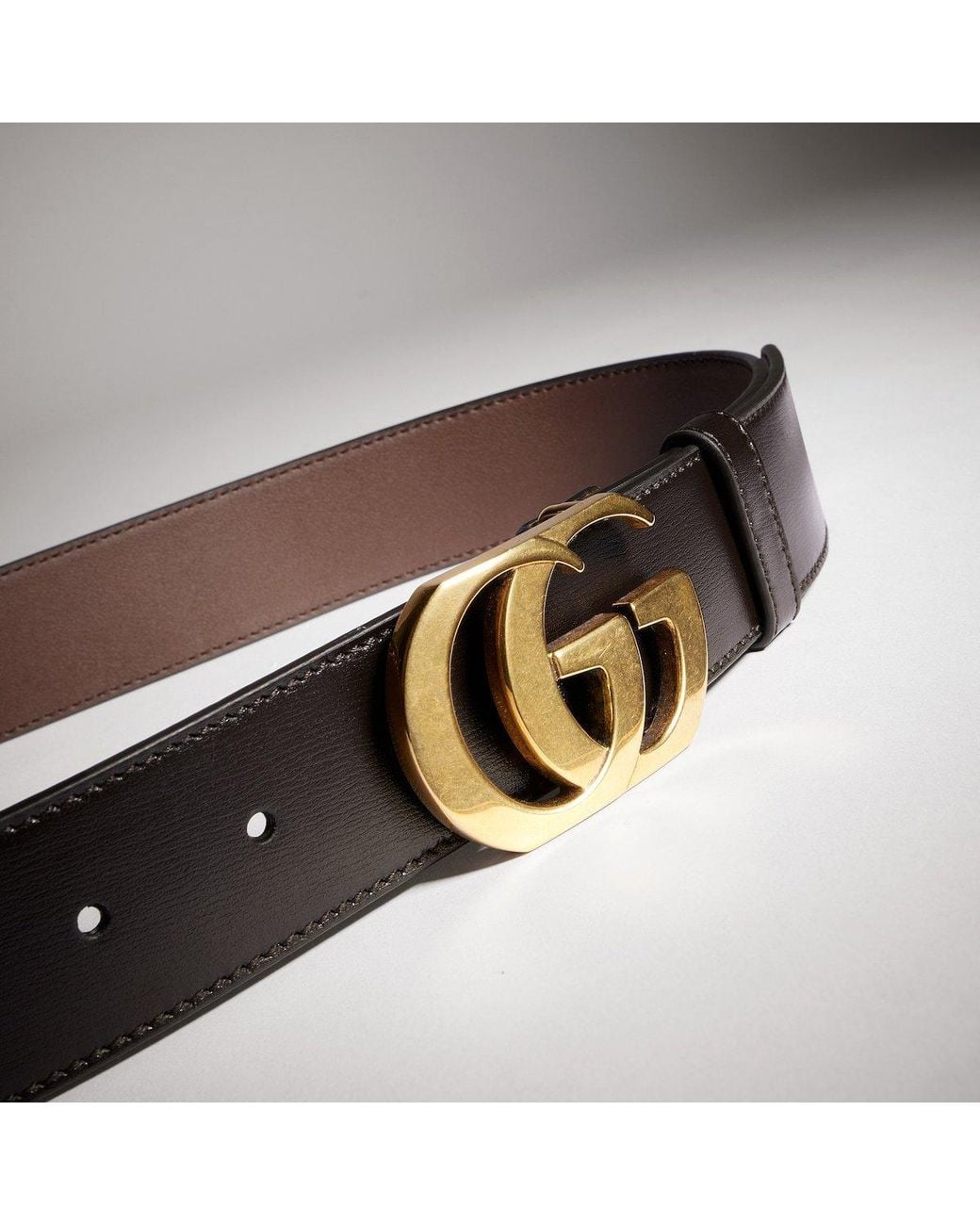 Gucci Black Cut Gg Marmont Belt