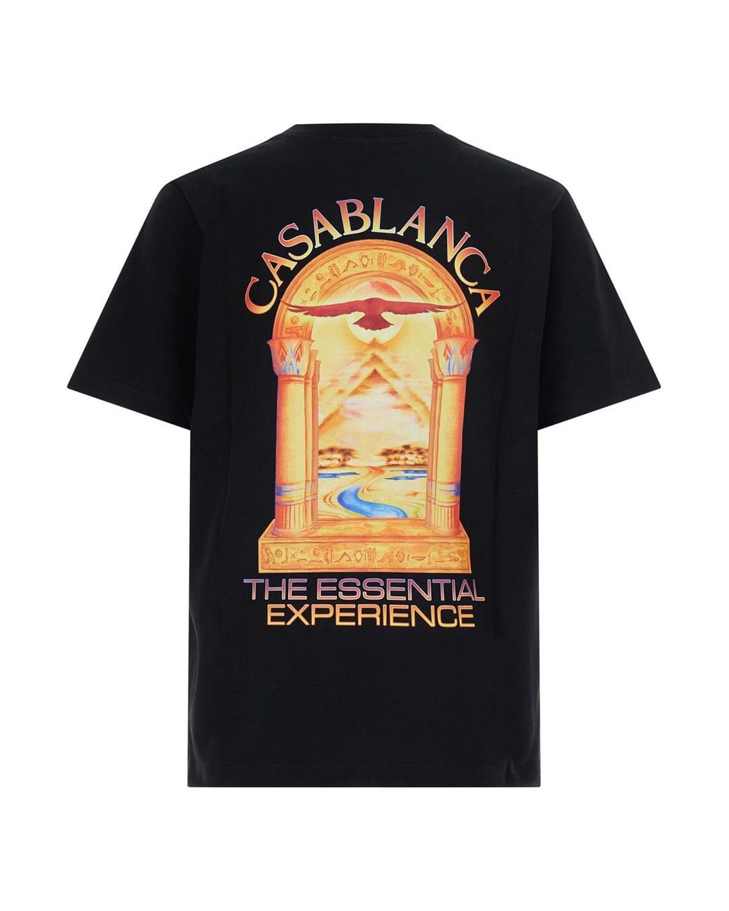 Casablanca Black Small Graphic Short Sleeve T-Shirt for men