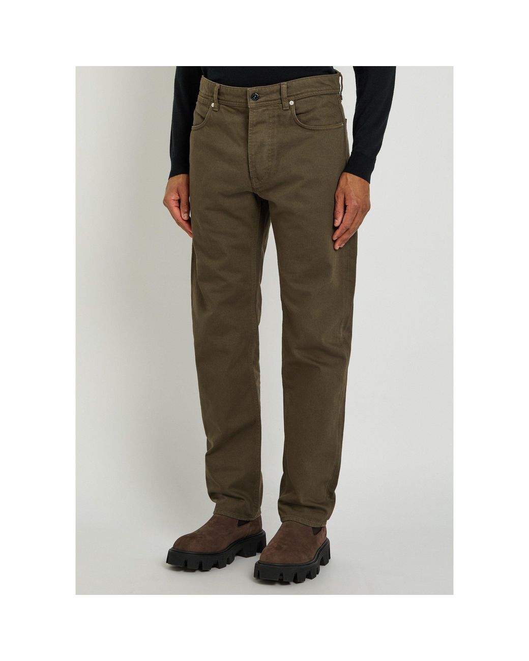 Stone Island Green Straight-Leg Casual Trousers for men
