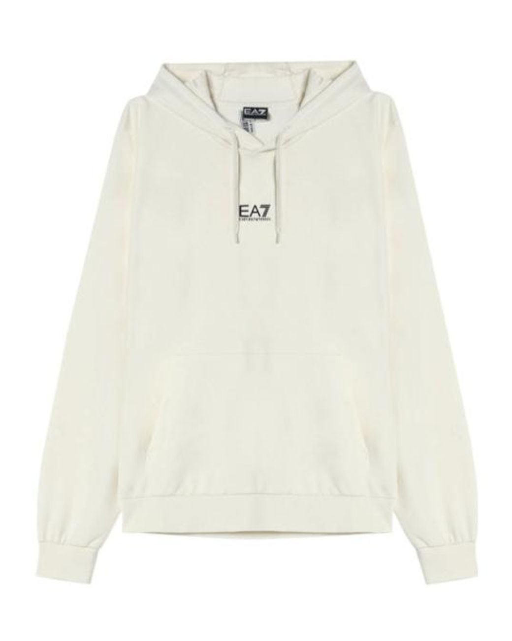 Emporio Armani White Logo-Print Hoodie for men