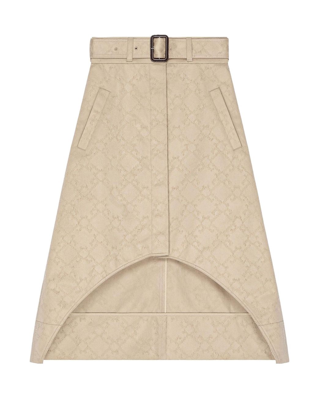 Givenchy Natural Belted Midi Trench Skirt