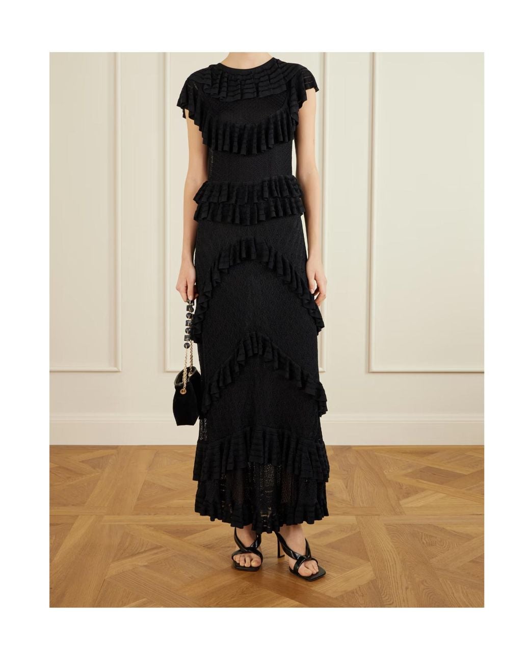Ulla Johnson Black Round Neck Dress