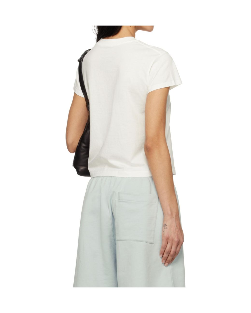 MM6 by Maison Margiela White Relaxed Fit Cotton T-Shirt