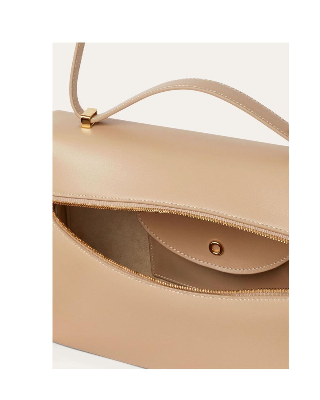 Loro Piana Natural Zip-Open Shoulder Bag