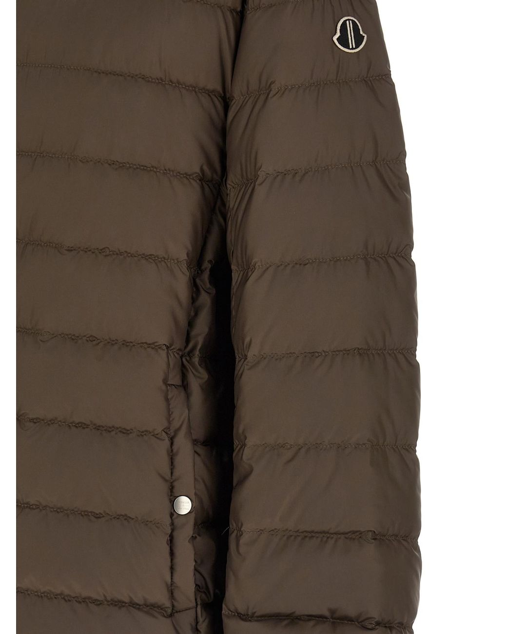 Moncler Brown Moncler Rick Owens Zipped Padded Jacket for men