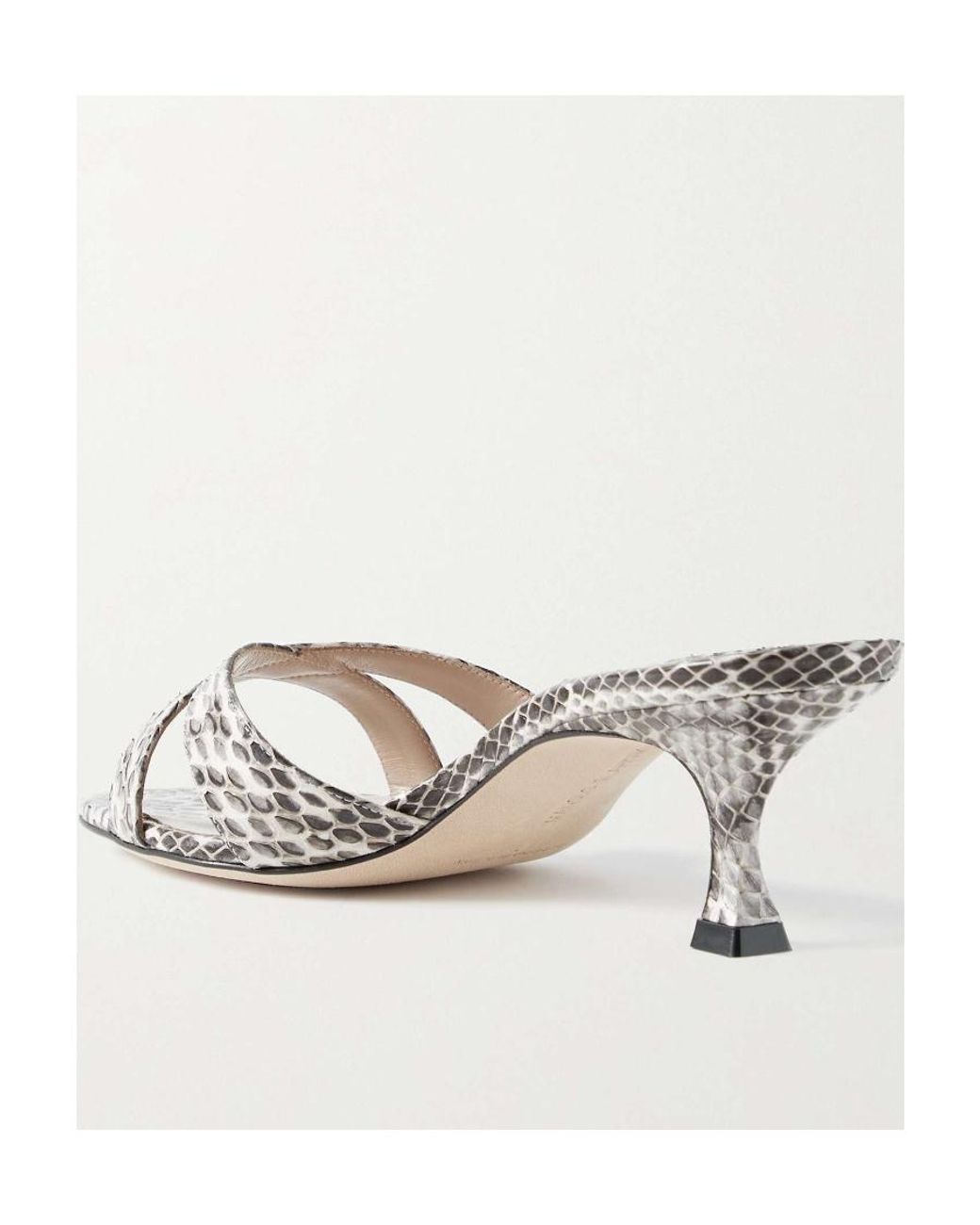 Manolo Blahnik White Callamu High-Heeled Sandals