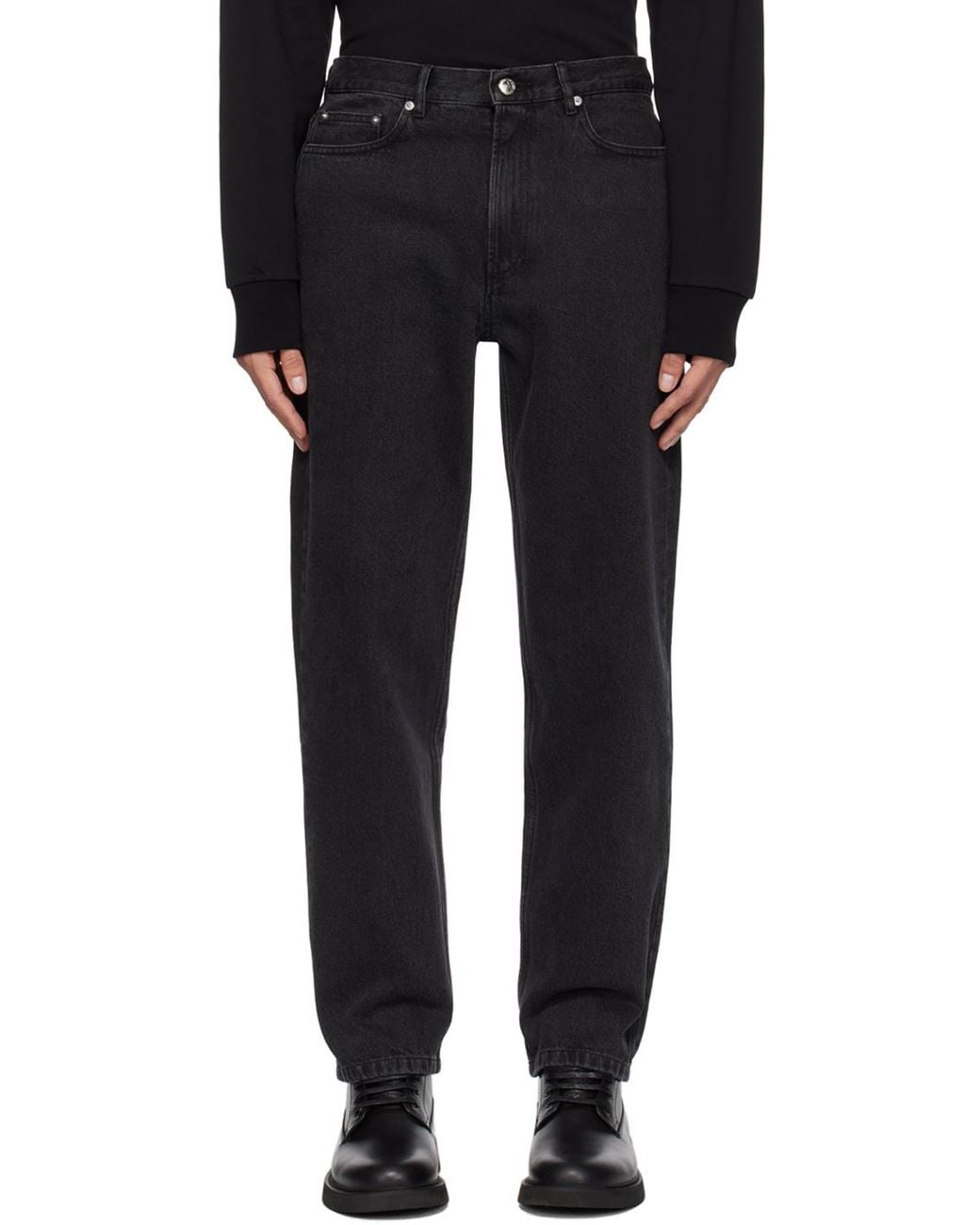 A.P.C. Black Classic Straight-Leg Jeans for men
