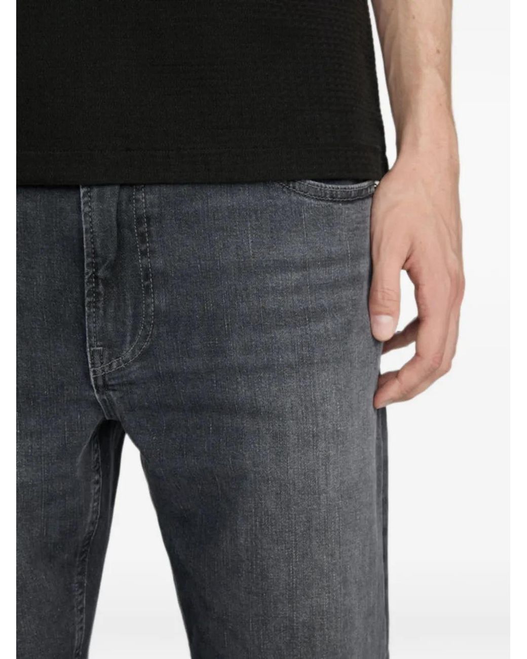 FRAME Blue Belt-Loop Pocket Jeans for men