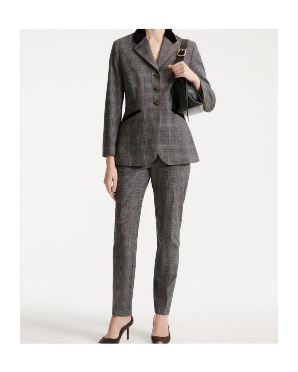 Marella Black Slim-Fit Stretch Twill Blazer