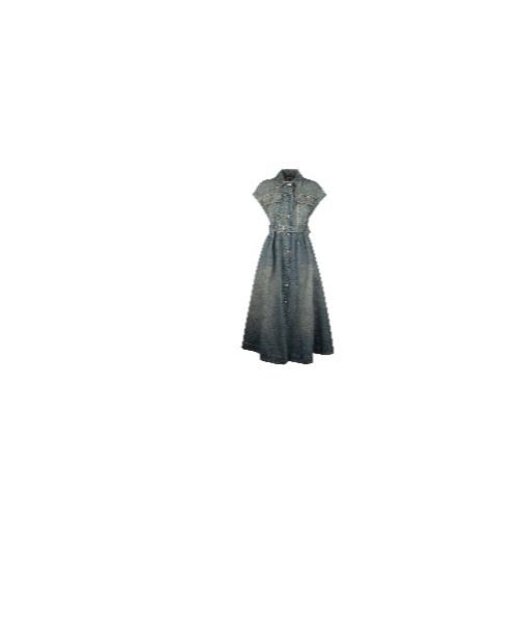 Dior Blue Mid-Length Flared Dress