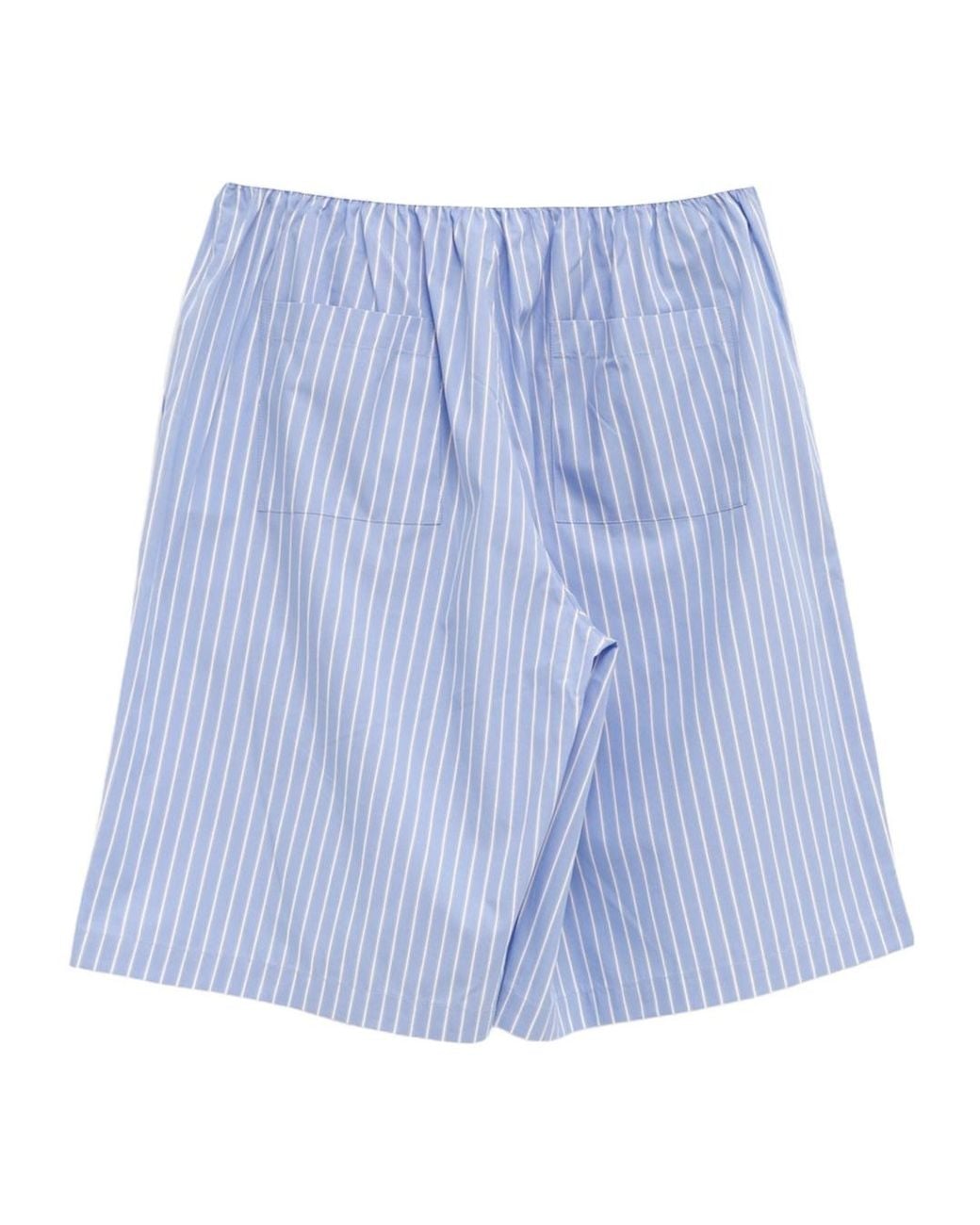 Frankie Shop Blue Striped Shorts