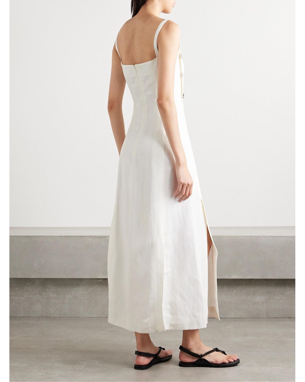 Proenza Schouler White Candice Double-Breasted Poplin Maxi Dress