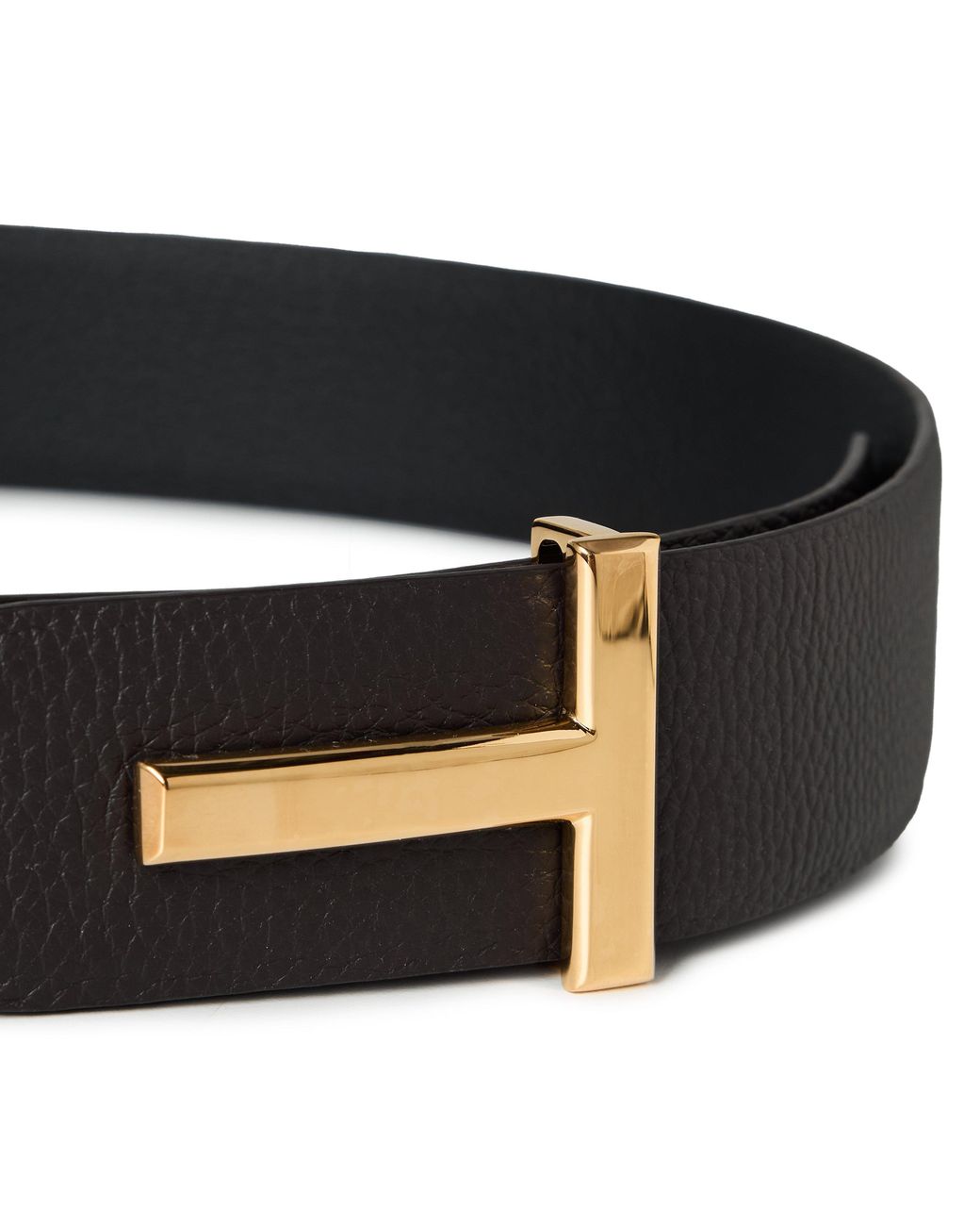 Tom Ford White Grained Cowhide Belt for men