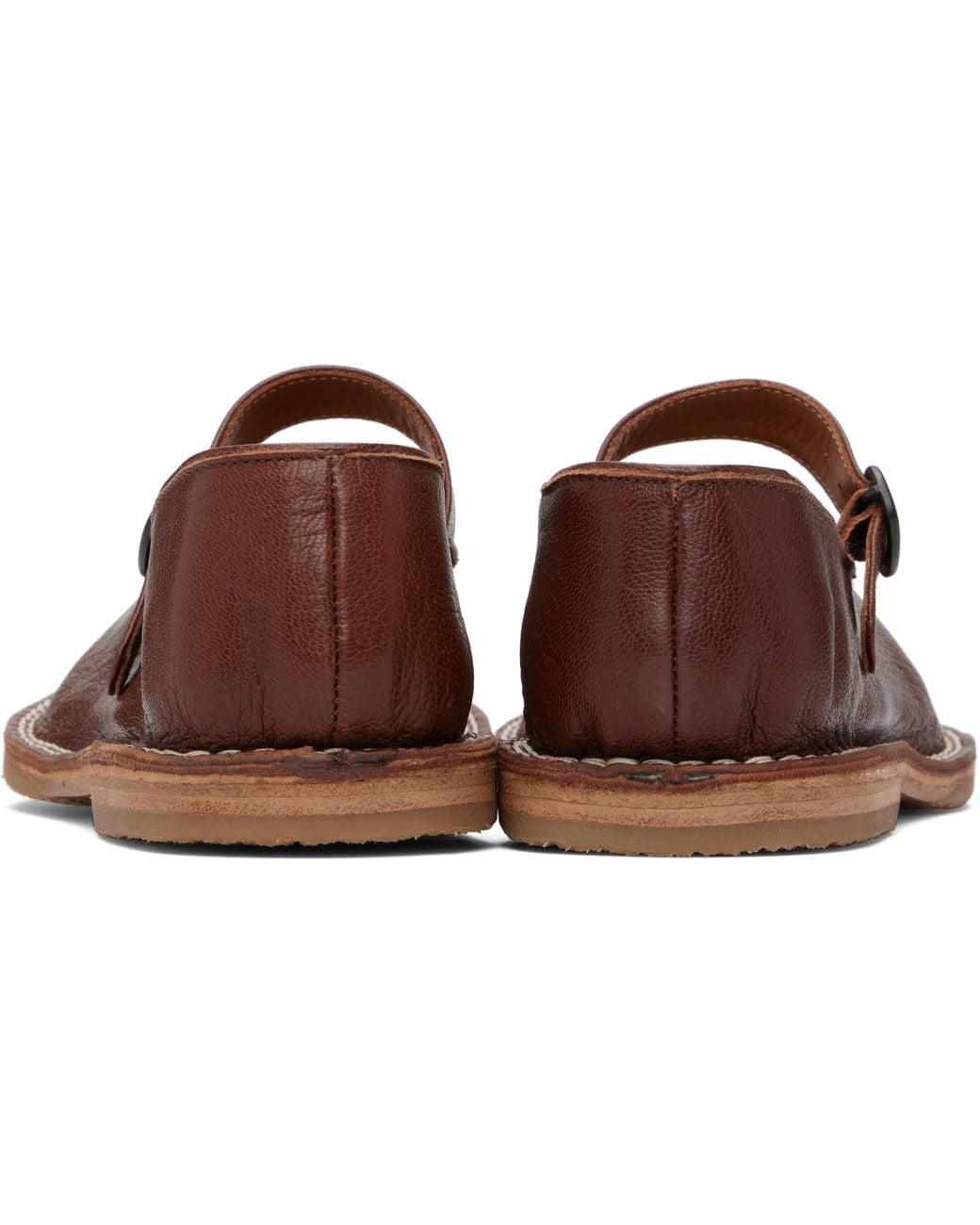 Hereu Brown Mary Jane Flats