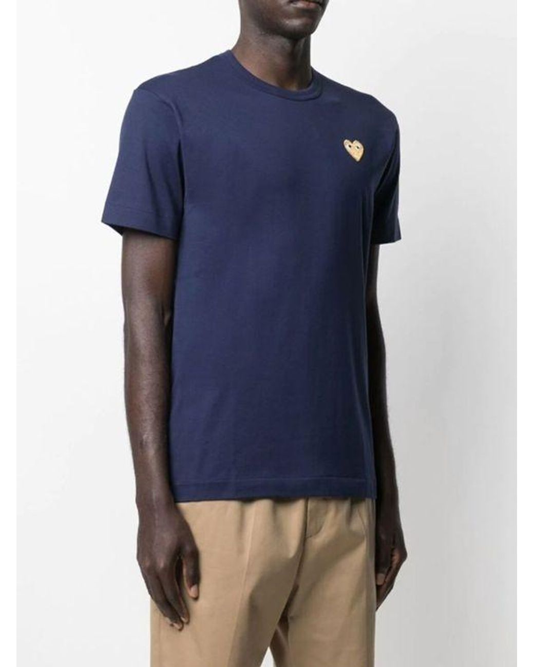 COMME DES GARÇONS PLAY Blue Logo T-Shirt for men