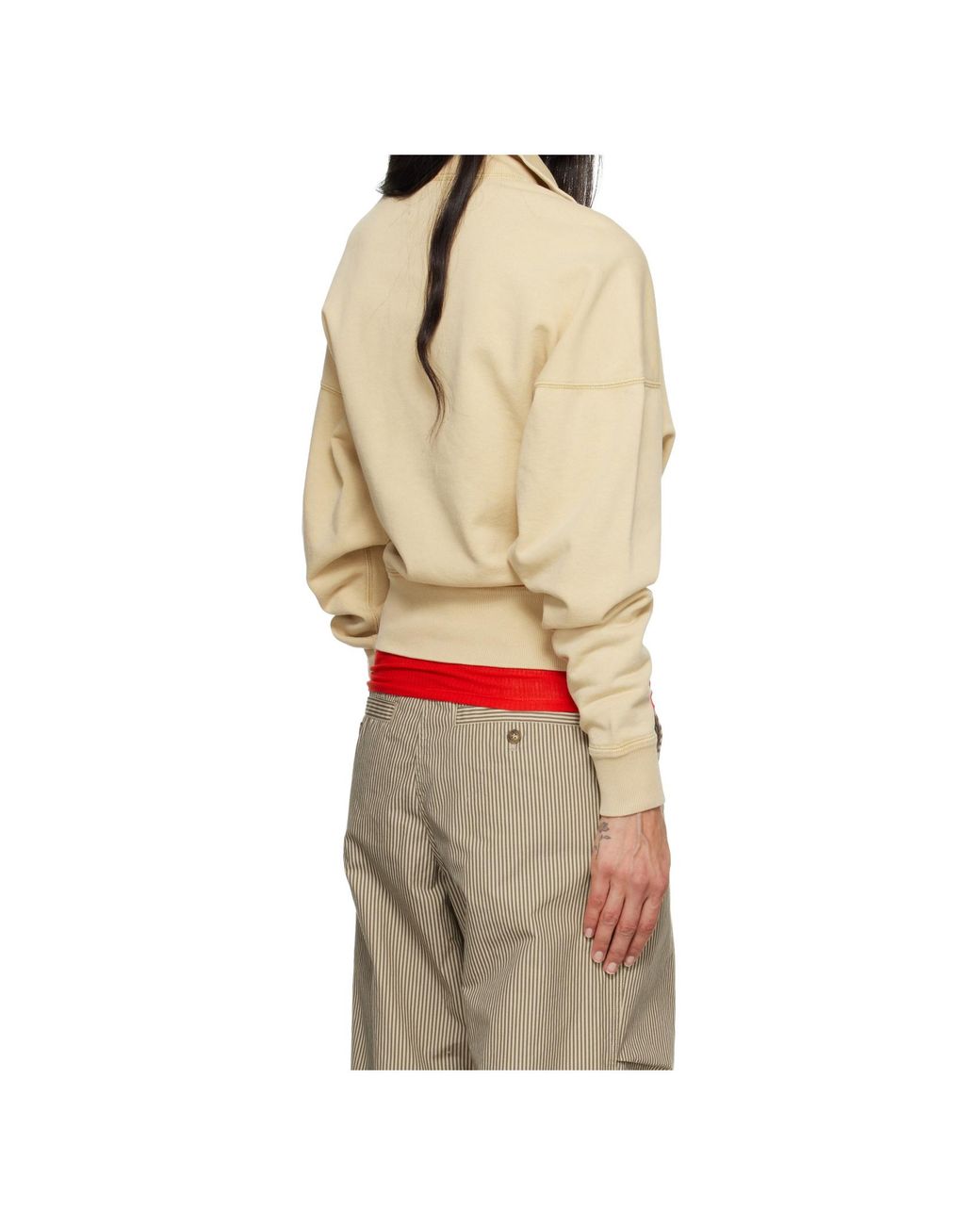 Isabel Marant Natural Isabel Marant Étoile Ross Logo Half-Zip Sweatshirt