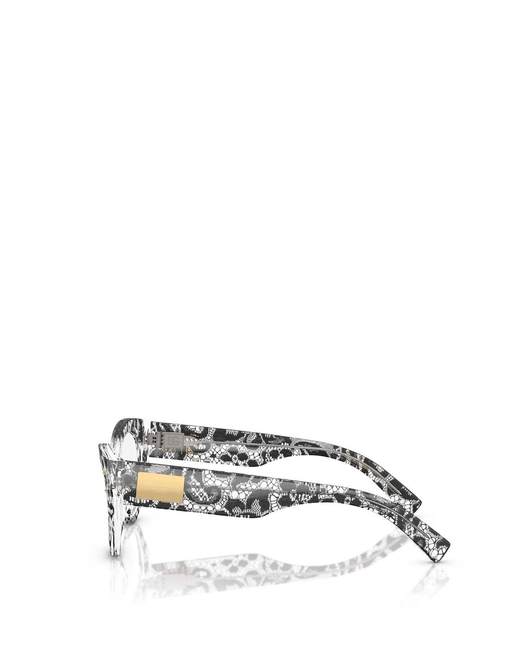 Dolce & Gabbana White Eyewear Cat-Eye Glasses