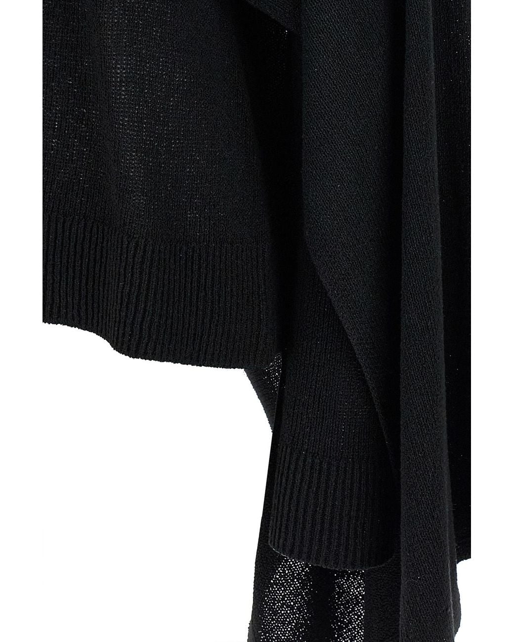 Totême Black Totême Layered Cape-Design Jumper