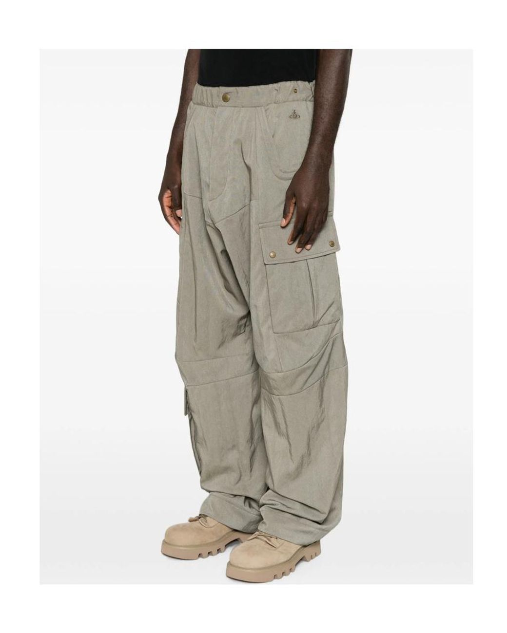 Vivienne Westwood Gray Wide-Leg Cargo Pants for men